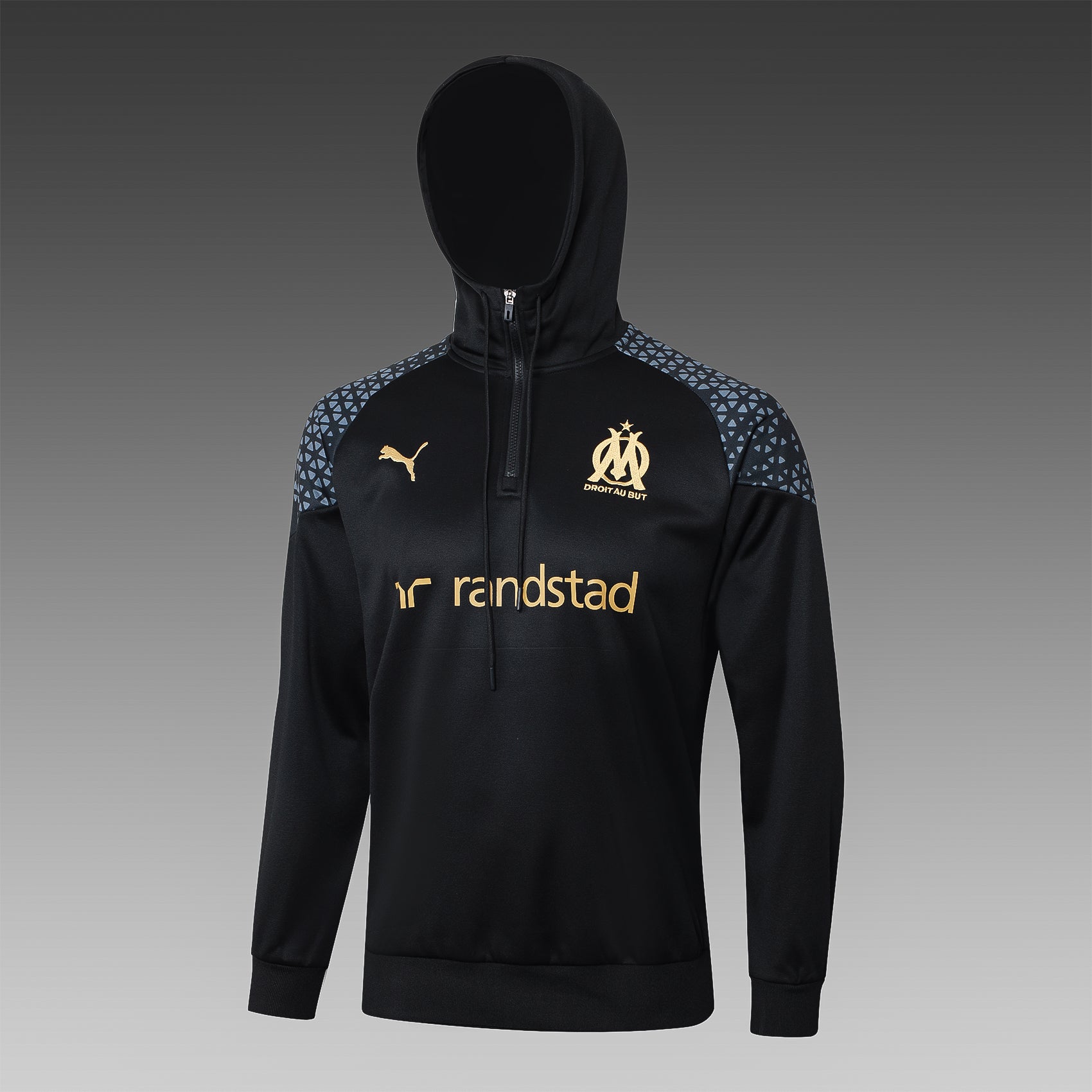 Marseille 23-24 | Black | Tracksuit Hoodie - gokits